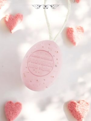 Rose Exfoliant Oval Soap on a Rope