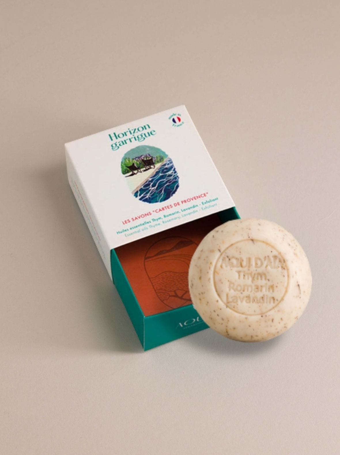 AQUI D'AIA Thyme, Rosemary & Lavandin Exfoliant Soap