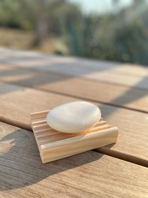 Wooden soap dish