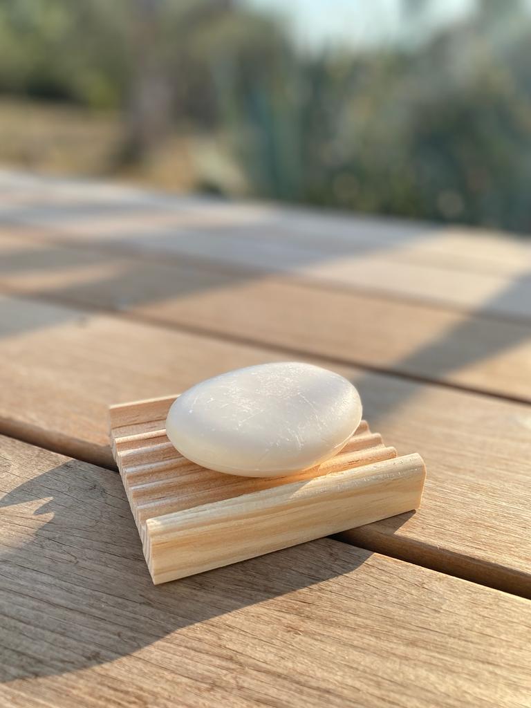 Wooden soap dish