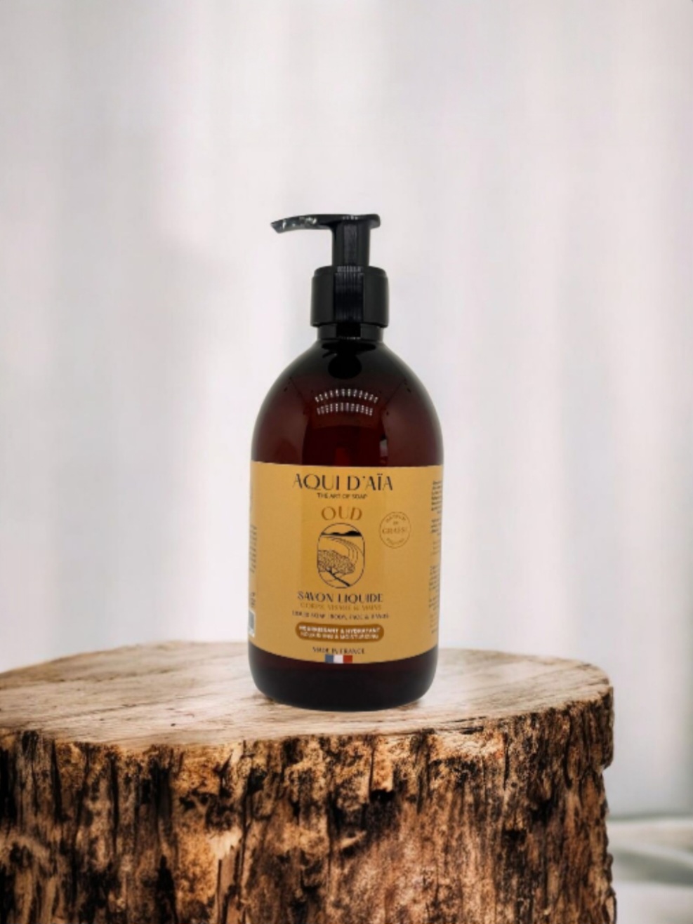 AQUI D'AIA Body Liquid soap with BOIS DE OUD, 500ML