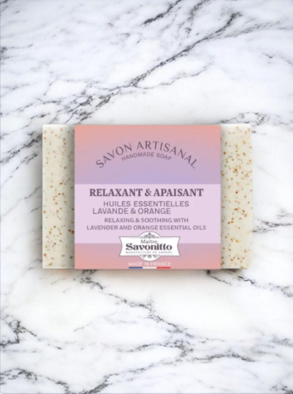 Savonitto Exfoliating Soap – Lavandin Abrial & Sweet Orange (100g)