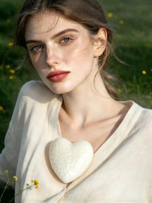 Hammered Heart Soap – Flax Flower, 95g