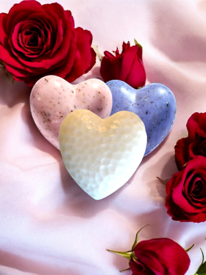 Hammered Heart Soap – Flax Flower, 95g