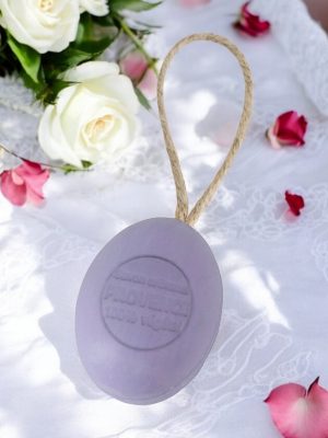 Lavender Exfoliant Oval Soap on a Rope