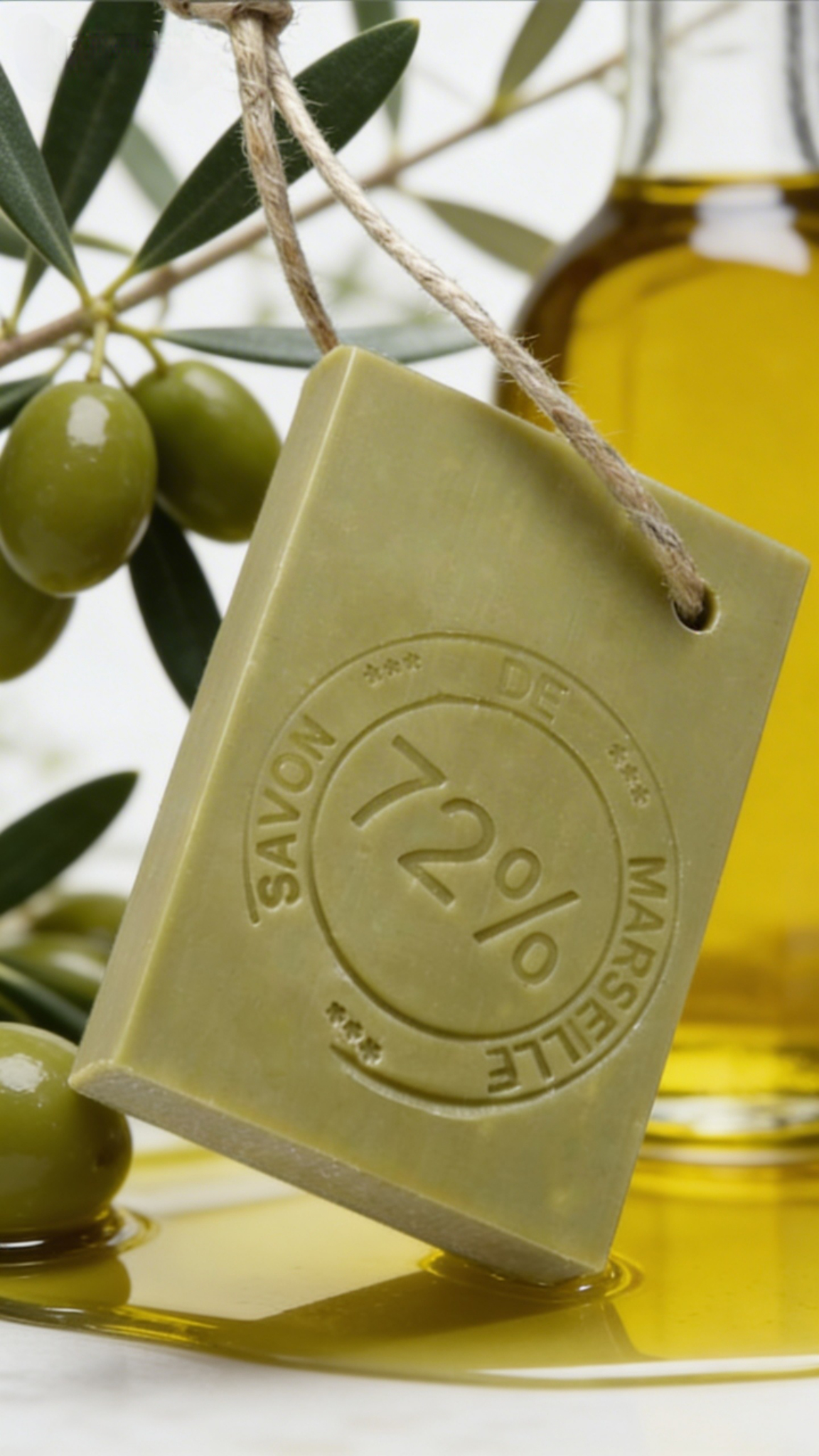 Traditional Marseille Slice Soap On A Rope