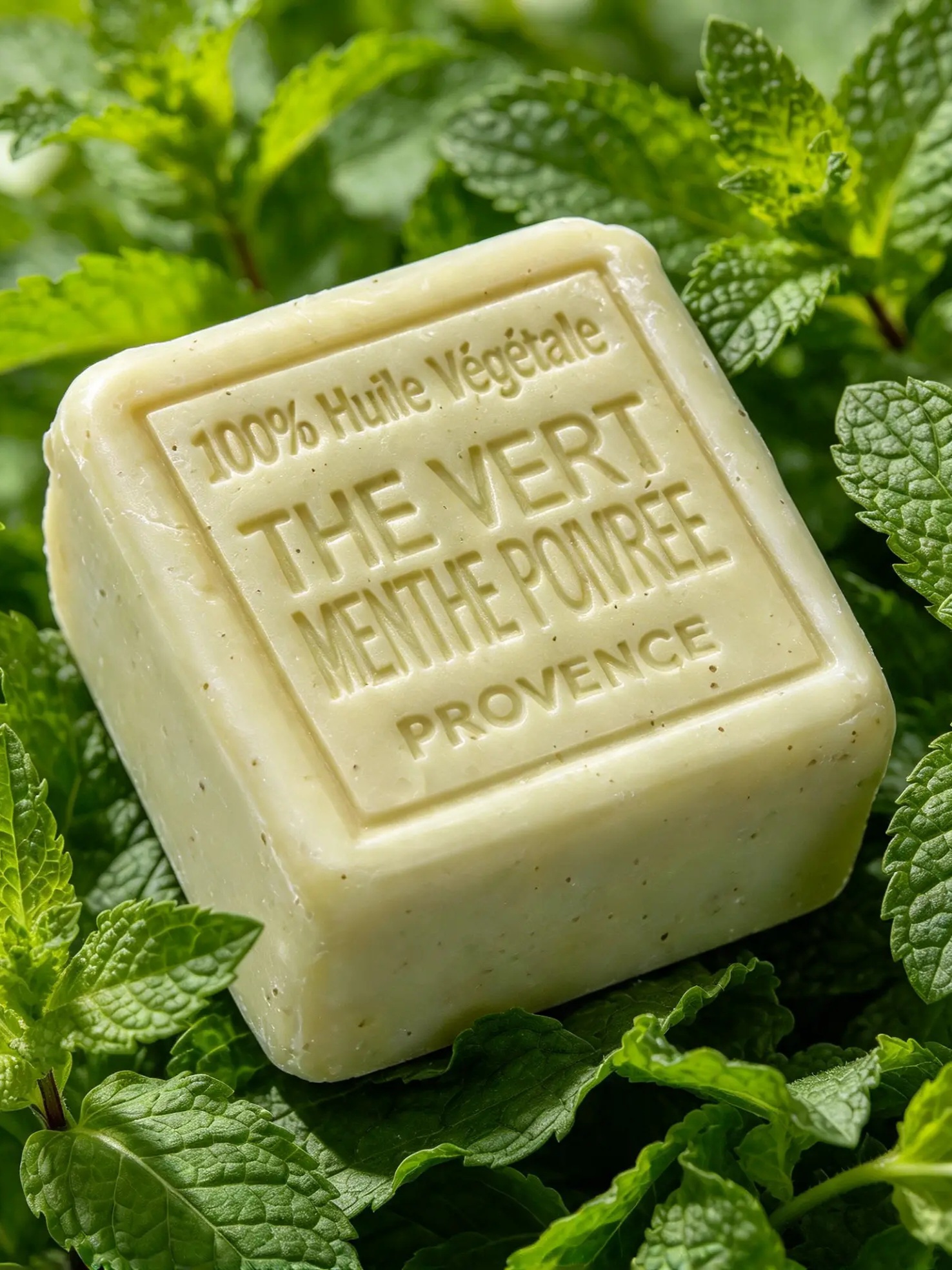 Green Tea, Peppermint Exfoliating Cube Soap