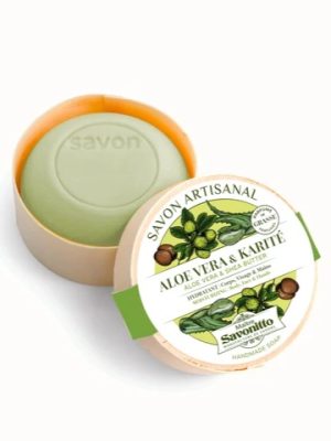 Aloe Vera & Shea Butter Soap in wooden box