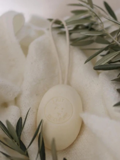 Goat's Milk Oval Soap on a Rope
