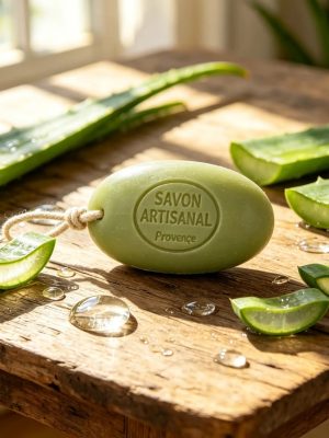 Aloe Vera & Shea Butter Oval Soap on a Rope