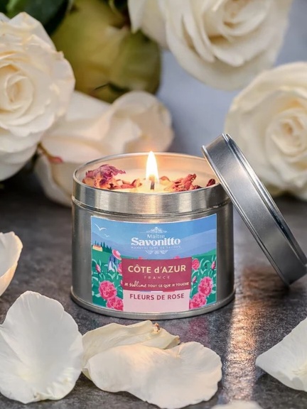 Rose Côte d'Azur France Candle
