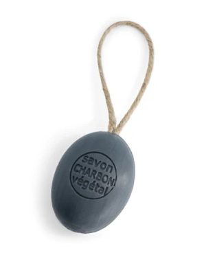 Vegetable Charcoal Oval Soap on a Rope